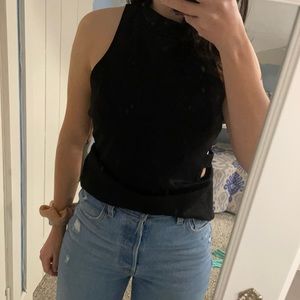 Black medium shirt, cut outs on side, from Nordstrom, NWT